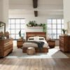 Winslow Storage Eastern King Bed Smokey Walnut and Coffee Bean