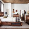 Winslow Storage Eastern King Bed Smokey Walnut and Coffee Bean