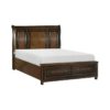 Cumberland (3)California King Sleigh Platform Bed with Footboard Storage