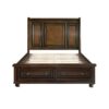 Cumberland (3)California King Sleigh Platform Bed with Footboard Storage