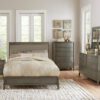 Cotterill Queen Upholstered Sleigh Bed in Gray 1730GY-1